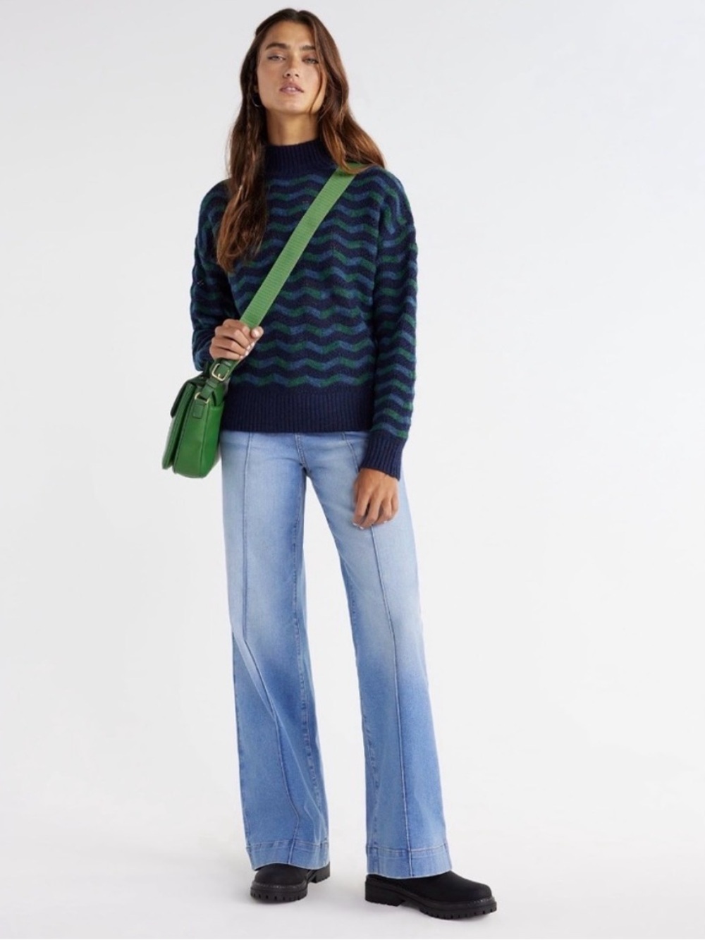 Time and Tru Light Wash Wide-Leg Jeans